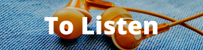 A pair of orange ear buds appear against a light blue denim background, overlayed by the words 